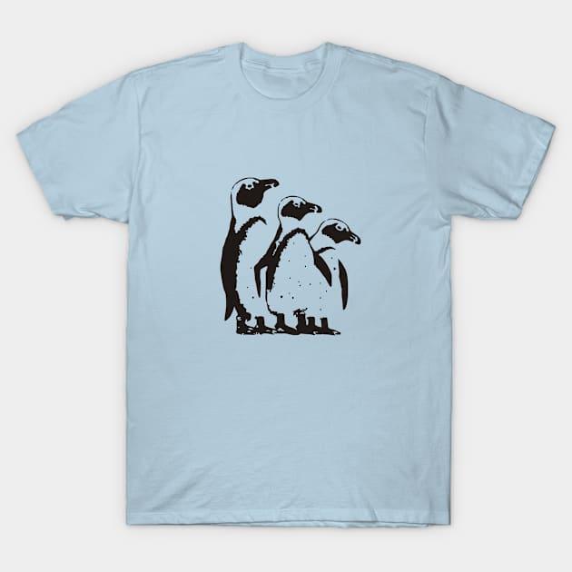 John McVie - Three Penguins T-Shirt by Dreamteebox